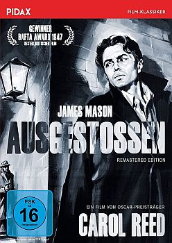 "Ausgesto�en": Abbildung DVD-Cover mit freundlicher�Genehmigung von "Pidax film", welche den preisgekr�nten Film Noir Anfang Februar 2023 auf DVD herausbrachte.