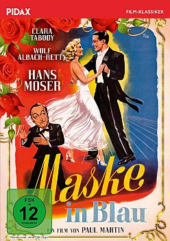 "Maske in Blau": Abbildung DVD-Cover mit freundlicher Genehmigung von Pidax-Film, welche die Musik-Kom�die Ende April 2024 auf DVD herausbrachte.