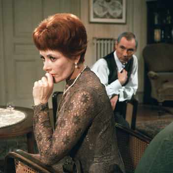 Gisela Uhlen (mit Martin Benrath) in "Die Zimmerschlacht����bungsst�ck f�r ein Ehepaar"�(1969); Autor: Martin Walser; Produktion: SWR; Regie: Franz Peter Wirth; Foto mit freundlicher Genehmigung von SWR Media Servicesl; Copyright SWR