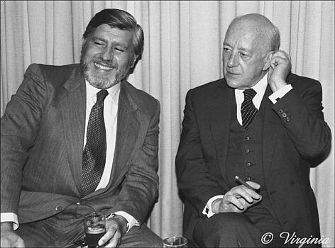 Alec Guinness und Mario Adorf; Copyright Virginia Shue