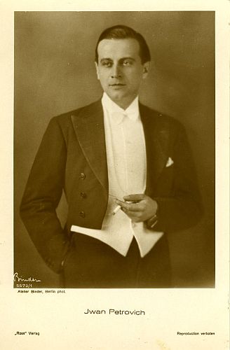 Iván Petrovich vor 1929 (Ross-Karte Nr. 5570/1); Urheber: Alexander Binder1) (1888–1929); Quelle: virtual-history.com; Lizenz: gemeinfrei
