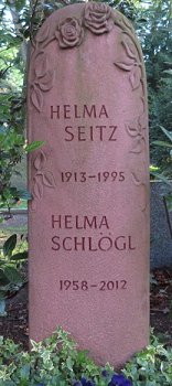 Grabstelle von Helma Seitz auf dem Kölner Friedhof Melaten; Copyright Wilfried Paqué