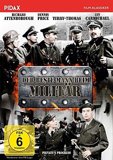 "Der beste Mann beim Militr": Abbildung DVD Cover mit freundlicherGenehmigung von "Pidax Film", welche die Militr-Satire Ende August 2019 auf DVD herausbrachte.