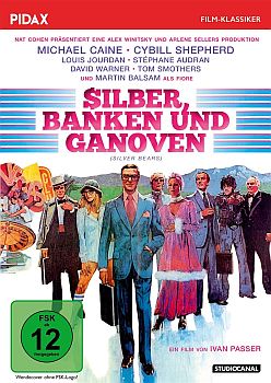 "Silber, Banken und Ganoven": Abbildung DVD-Cover mit freundlicher Genehmigung von Pidax-Film, welche den Thriller Mitte Oktober 2020 auf DVD herausbrachte.