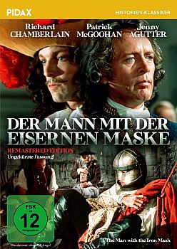 "Der Mann mit der eisernen Maske": Abbildung DVD-Cover mit freundlicher Genehmigung von Pidax-Film, welche die Produktion Ende April 2020 auf DVD herausbrachte