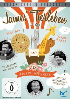 "James’ Tierleben": Abbildung DVD-Cover mit freundlicher Genehmigung von Pidax-Film, welche 3 Folgen der Unterhaltungssendung im November 2014 auf DVD herausbrachte.