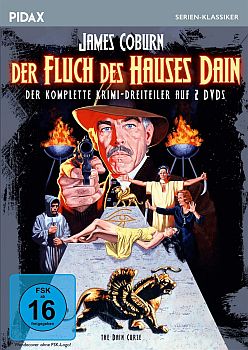 "Der Fluch des Hauses Dain" (1978, "The Dain Curse"): Abbildung DVD-Cover mit freundlicher Genehmigung von "Pidax Film", welche den dreiteiligen Krimi Mitte Februar 2021 auf DVD herausbrachte.