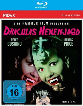 "Draculas Hexenjagd ": Abbildung DVD-Cover mit freundlicher Genehmigung von Pidax-Film, welche den Horrorfilm am 18. November 2022 auf DVD herausbrachte.