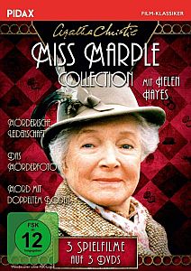 Agatha Christie: Miss Marple Collection: Abbildung DVD-Cover mit freundlicher Genehmigung von Pidax-Film, welche drei spannende Agatha-Christie-Krimis Mitte Septenber 2019 auf DVD herausbrachte.