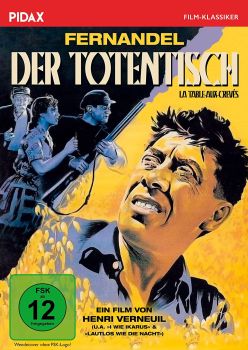 "Der Totentisch": Abbildung DVD-Cover mit freundlicher Genehmigung von Pidax Film, welche die schwarze Komdie am 21.04.2023 auf DVD herausbrachte.