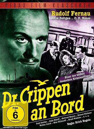 "Dr. Crippen an Bord";  Abbildung DVD-Cover mit freundlicher Genehmigung von "Pidax film", welche den Krimi am 10. Oktober 2014 auf DVD veröffentlichte