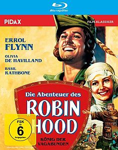 "Die Abenteuer des Robin Hood": Abbildung DVD-Cover mit freundlicher Genehmigung von "Pidax Film", welche das Abenteuer am 30.04.2021 auf DVD herausbrachte.
