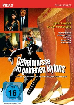 "Geheimnisse in goldenen Nylons": Abbildung DVD-Cover mit freundlicher Genehmigung von Pidax-Film, welche den Krimi Anfang September 2016 auf DVD herausbrachte.