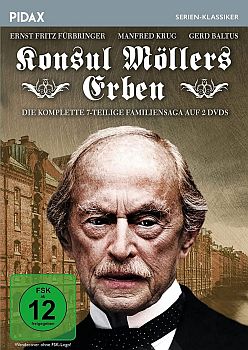 "Konsul Möllers Erben": Abbildung DVD-Cover mit freundlicher Genehmigung von Pidax-Film, welche die Familiensaga Ende Juli 2022 auf DVD herausbrachte.