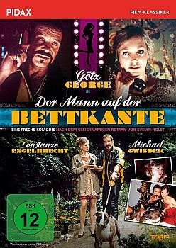 "Der Mann auf der Bettkante": Abbildung DVD-Cover mit freundlicher Genehmigung von Pidax-Film, welche die Komödie Mitte April 2014 auf DVD herausbrachte.