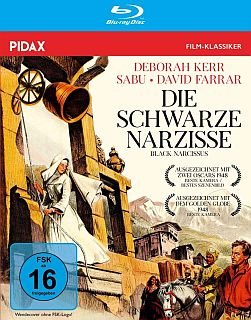"Die schwarze Narzisse": Abbildung DVD-Cover mit freundlicher Genehmigung von "Pidax Film", welche die Produktion Anfang Mai 2020 auf DVD herausbrachte.