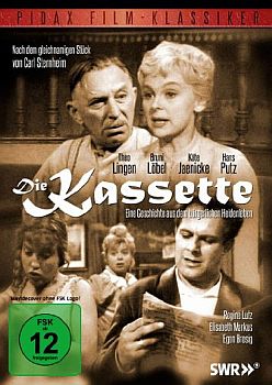 "Die Kassette": Abbildung DVD-Cover mit freundlicher Genehmigung von Pidax-Film, welche die Komödie Mitte Juni 2012 auf DVD herausbrachte.