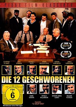 "Die 12 Geschworenen": Abbildung DVD-Cover mit freundlicher Genehmigung von Pidax-Film, welche den Film Mitte Mai 2015 auf  DVD herausbrachte.