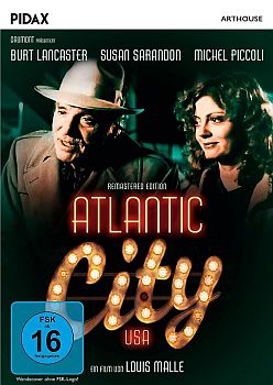 "Atlantic City": Abbildung DVD-Cover mit freundlicher Genehmigung von Pidax-Film, welche das Star-besetzte Meisterwerk von Regisseur Louis Malle am 13. Oktober 2023 auf DVD herausbrachte