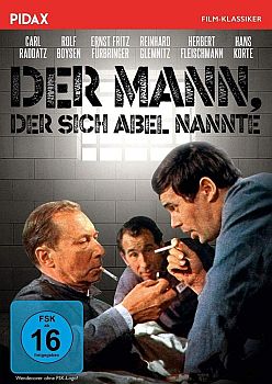"Der Mann, der sich Abel nannte": Abbildung DVD-Cover mit freundlicher Genehmigung von Pidax-Film, welche den Spionagethriller im Februar 2020  auf DVD herausbrachte.