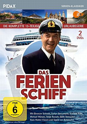 "Das Ferienschiff": Abildung DVD-Cover mit freundlicher Genehmigung von Pidax-Film, welche die Serie am 20. April 2018 auf  DVD herausbrachte.