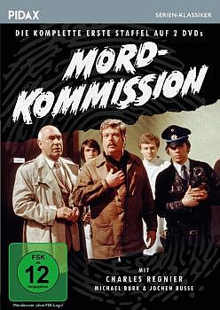 "Mordkommission": Abbildung DVD-Cover mit freundlicher Genehmigung von Pidax-Film, welche die ersten 13 Folgen der Krimiserie Mitte August 2022 und weitere 13 Folgen im Oktober 2022 auf DVD herausbrachte.
