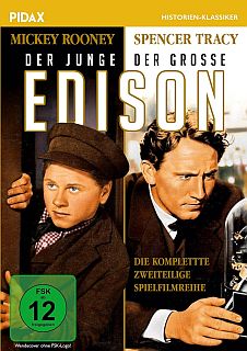 "Der junge Edison"/"Der große Edison": Abbildung DVD-Cover mit freundlicher Genehmigung von Pidax-Film, welche beide Filme am 21.10.2022 auf DVD herausbrachte.