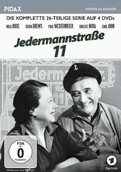 Abbildung DVD-Cover zu "Jedermannstraße 11" mit freundlicher Genehmigung von Pidax-Film, welche die Produktion Anfang Mai 2019 auf DVD herausbrachte.