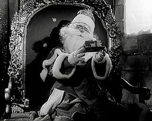 "Sag's dem Weihnachtsmann": Szenenfoto mit Heinz Rühmann; mit freundlicher Genehmigung von Pidax-Film, welche den TV-Film Ende Oktober 2022 auf DVD herausbrachte.