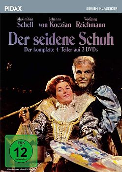 "Der seidene Schuh"; Abbildung DVD-Cover mit freundlicher Genehmigung von Pidax-Film, welche den Vierteiler Mitte Oktober 2019 auf DVD herausbrachte.