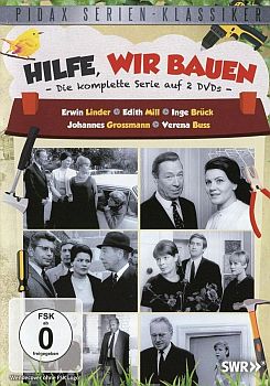 "Hilfe, wir bauen ": Abbildung DVD-Cover mit freundlicher Genehmigung von Pidax Film, welche die Serie  Anfang Mrz 2013 auf DVD herausbrachte