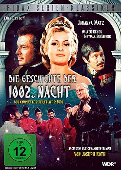 "Die Geschichte von der 1002. Nacht": Abbildung DVD-Cover mit freundlicher Genehmigung  von Pidax-Film, welche die Produktion am 20.06.2014 auf DVD herausbrachte.