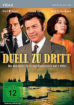 "Duell zu dritt": Abbildung DVD-Cover mit freundlicher Genehmigung von Pidax Film, welche die Serie am 8. August 2024 auf DVD herausbrachte.