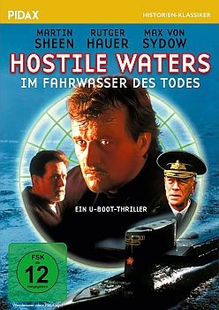 "Hostile Waters": Abbildung DVD-Cover mit freundlicher Genehmigung ;von Pidax Film, welche den Thriller am 23.07.2026 auf DVD herausbrachte.