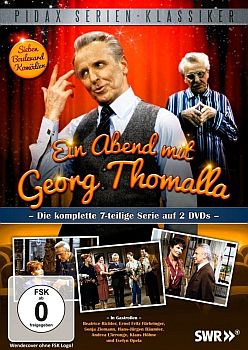 "Ein Abend mit Georg Thomalla": Abbildung DVD-Cover mit freundlicher Genehmigung von Pidax-Film, welche die Reihe Anfang Januar 2015 auf DVD herausbrachte.