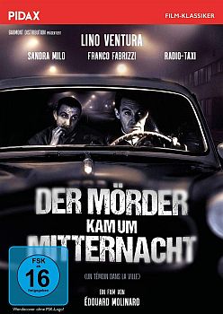 "Der Mrder kam um Mitternacht": Abbildung DVD-Cover mit freundlicher Genehmigung von Pidax-Film, welche den Thriller Mitte Mai 2021 auf DVD herausbrachte.