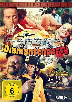 "Diamantenparty": Abbildung DVD-Cover mit freundlicher Genehmigung von Pidax-Film, welche die Krimikomdie Anfang Februar 2012 auf DVD herausbrachte.