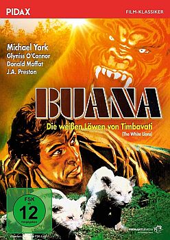 "Buana – Die weißen Löwen von Timbawati": Abbildung DVD-Cover mit freundlicher Genehmigung von Pidax-Film, welche die Produktion Anfang Mai 2018 auf DVD herausbrachte