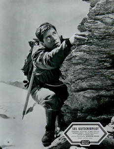 Robert Freitag als Ingenieur Gisler in "SOS Gletscherpilot" (1959); Quelle: cyranos.ch bzw. Archiv "Praesens-Film AG" Zürich",mit freundlicher Genehmigung von Peter Gassmann (Praesens-Film AG, Zürich); Copyright Praesens-Film AG