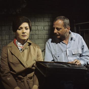 Herbert Fleischmann mit Louise Martini in dem TV-Spiel "Abends Kammermusik" (1965); Foto mit freundlicher Genehmigung von SWR Media Services; Copyright SWR
