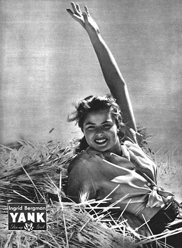 Ingrid Bergman 1945; Quelle: Wochenmagazin "Yank, the Army Weekly"  bzw. Wikimedia Commons