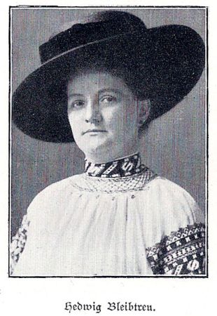 Portrait Hedwig Bleibtreu; Quelle: Wikipedia, aus: "Spemanns goldenes Buch des Theaters" (1912), eingestellt von Ulrich Goerdten