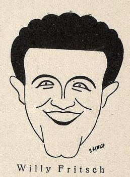 Portrait des Willy Fritsch von Hans Rewald (1886 – 1944), veröffentlicht in "Jugend" – Münchner illustrierte Wochenschrift für Kunst und Leben (Ausgabe Nr. 20/1929 (Mai 1929)); Quelle: Wikimedia Commons von "Heidelberger historische Bestände" (digital); Lizenz: gemeinfrei