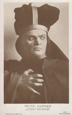 Fritz Kortner als Richard III. auf einer Fotografie des Fotoateliers "Zander & Labisch", Berlin; Urheber Siegmund Labisch (1863–1942); Quelle:  www.cyranos.ch