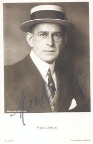 Max Landa vor 1929; Urheber bzw. Nutzungsrechtinhaber: Alexander Binder (1888 – 1929); Quelle: www.cyranos.ch