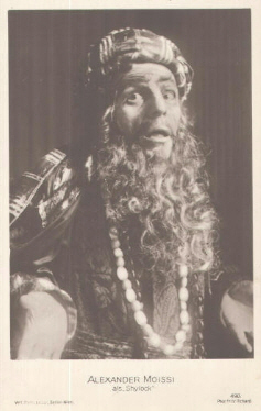 Alexander Moissi als Shylock in in Shakespeares "Der Kaufmann von Venedig"; Urheber: Fritz Richard (1870 – 1933); Quelle: www.cyranos.ch