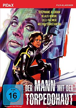 "Der Mann mit der Torpedohaut": Abbildung DVD-Cover mit freundlicher Genehmigung von Pidax-Film, welche den Krimi am 11. Juli 2024 auf DVD herausbrachte.