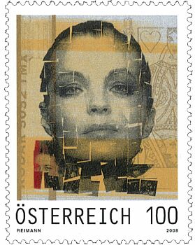 Sonderpostmarke "Romy Schneider" der �sterreichischen Post AG;  Erscheinungsdatum: 21.09. 2008; Entwurf: Andreas Reimann