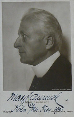 Max Laurence im Februar 1921; Urheber: Alexander Binder (18881929); Quelle: www.cyranos.ch; Lizenz: gemeinfrei
