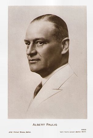 Albert Paulig vor 1929; Urheber: Alexander Binder (18881929); Quelle: filmstarpostcards.blogspot.com;; Lizenz: gemeinfrei